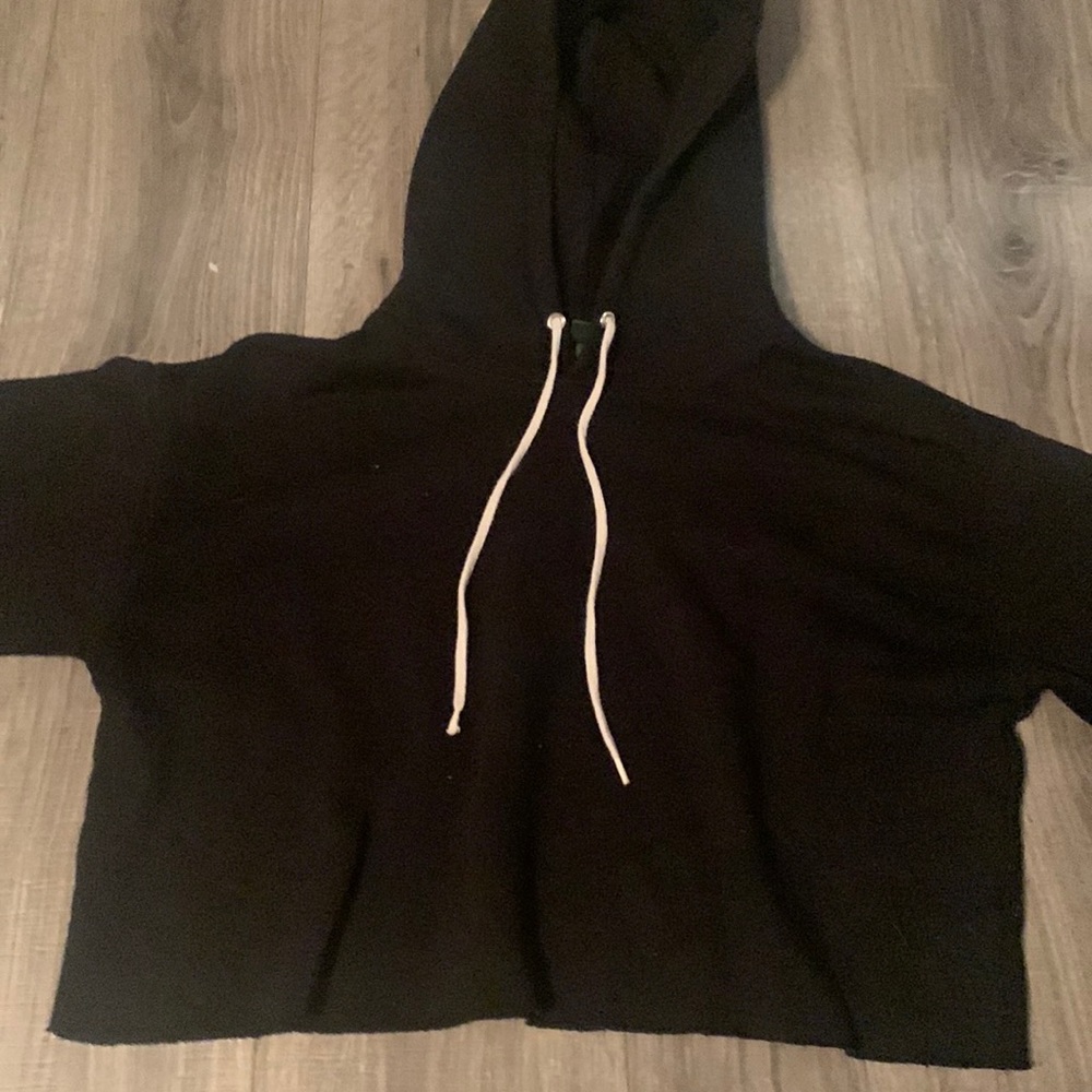 wild fable cropped black hoodie